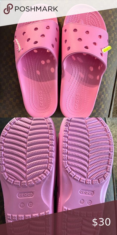 CROCS Slides Croc Slides, Crocs Slides, Crocs Shoes, Slides, Like New, Plus Fashion, Closet, Fashion Tips, Fashion Trends