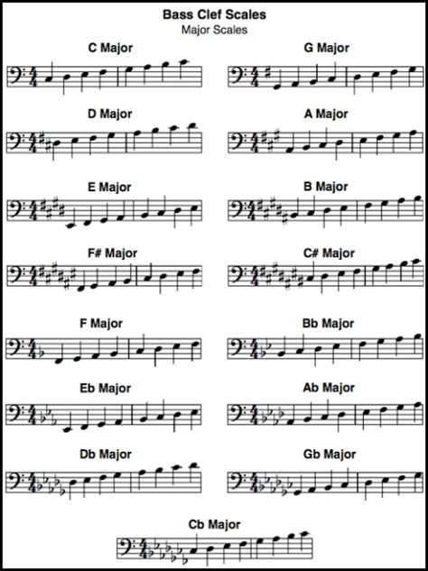 Cello Lessons, Trombone Sheet Music, Music Theory Piano, Piano Scales, Piano Chords Chart, Cello Sheet Music, Music Theory Lessons, Piano Music Lessons, Music Theory Guitar