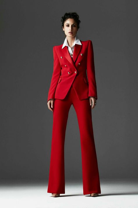 Red Female Suit, Red Blazer Outfit, Female Suit, Woman In Suit, Briefcase Women, 70s Inspired Fashion, Sophisticated Outfits, Wedding Dresses Corset, Rose Shop