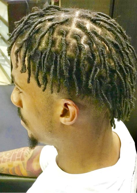 My Starter Dreadlocks Dread Mohawk Hairstyles Men, Starter Locs Short 4c Hair, Dreadlocks Mohawk, Starter Locs Short, Starter Dreadlocks, Mohawk Dreads, Hair With Extensions, Short 4c Hair, Locs Short