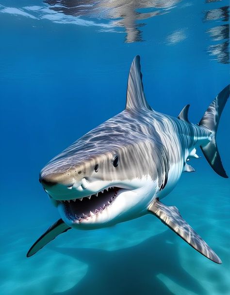 Cool Shark Pictures, Great White Shark Photography, Pictures Of Sharks, Shark Photography, Ocean Sleeve Tattoos, Shark Images, Shark Photos, Shark Pictures, Dangerous Animals