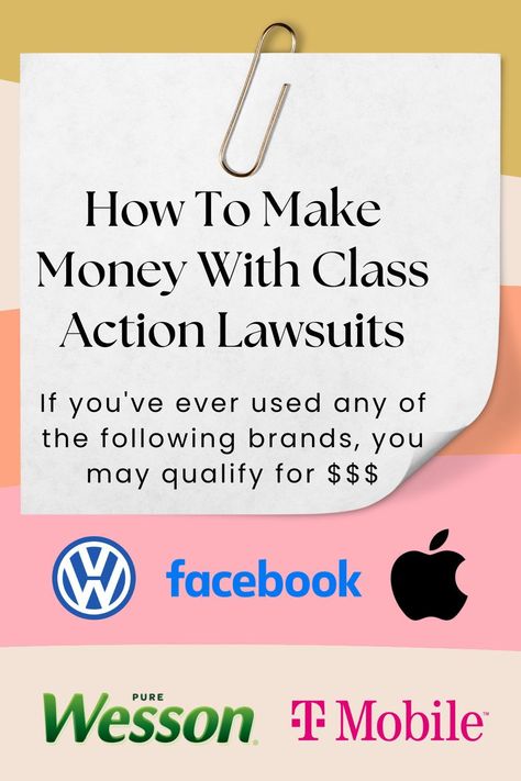 How To Make Money With Class Action Lawsuits Class Action Lawsuits, Get Rich Quick, Additional Income, Life Group, Data Breach, Products And Services, Financial Independence, Extra Cash, In Law Suite