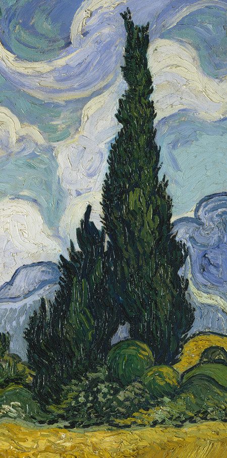 Vincent van Gogh: Wheat Field with Cypresses (1993.132) | Heilbrunn Timeline of Art History | The Metropolitan Museum of Art Wheat Field With Cypresses, Van Gogh Drawings, Post Impressionism Art, Famous Artists Paintings, Vincent Van Gogh Art, Arte Van Gogh, Wheat Field, Landscape Art Painting, Van Gogh Paintings