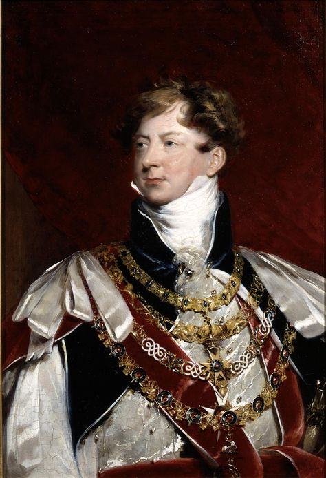 George IV: Corpulent British King who enjoyed drinking, eating and pretending to have been at the Battle of Waterloo King George Iv Of England, Regency Paintings, Regency Romance Novels, Sir Thomas Lawrence, Historical Portraits, George Romney, Thomas Lawrence, Military Dress Uniform, King James I