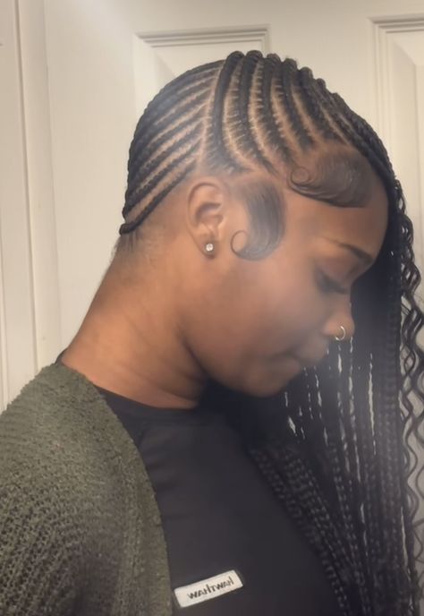 Lemonade Braids Straight Back, Lemonade Braids With Knotless, Kid Braids, Latest Hair Braids, Hair Content, Lemonade Braids, Latest Hair, Protective Hairstyles Braids, Christmas Hairstyles