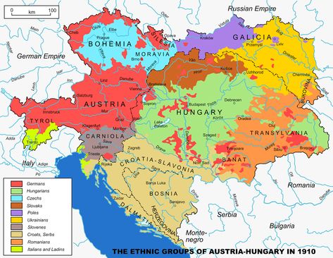 Austrian-Hungarian Empire 1867–1918: Ethnic groups map 1910: Empire of Austria… Austro Hungarian, Porto Rico, United States Map, Old Maps, European History, Historical Maps, World History, Albania, Dracula