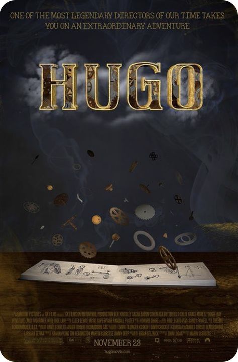 Hugo Movie Poster, Hugo Movie, Hugo Cabret, Full Sail, Life Of Pi, Best Movie Posters, Making A Movie, Cinema Movies, Alternative Movie Posters