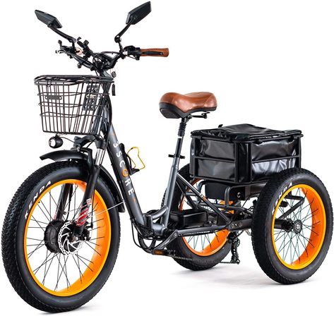 3 Wheel Electric Bike, Three Wheel Bicycle, Matt Gray, Bike With Basket, Electric Bike Kits, Adult Tricycle, Tricycle Bike, Best Electric Bikes, Electric Trike