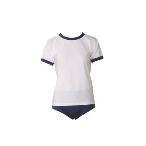 Japanese High School Physical Education P.E. Uniform Costume Cosplay... (590 ARS) ❤ liked on Polyvore featuring costumes, white halloween costumes, cosplay costumes, navy costume, cosplay halloween costumes and navy halloween costume Physical Education Outfits, Pe Uniform, Boarding School Aesthetic, White Halloween Costumes, Cosplay Halloween Costumes, Navy Costume, Japanese Uniform, Japanese High School, Uniform Costume