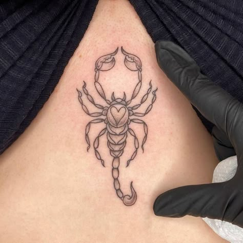 Sternum Tattoo Design, Baby Tattoo Designs, Scorpio Tattoo, Sick Tattoo, Scorpion Tattoo, Hip Tattoos Women, Small Pretty Tattoos, Intricate Tattoo, Tattoo For Son