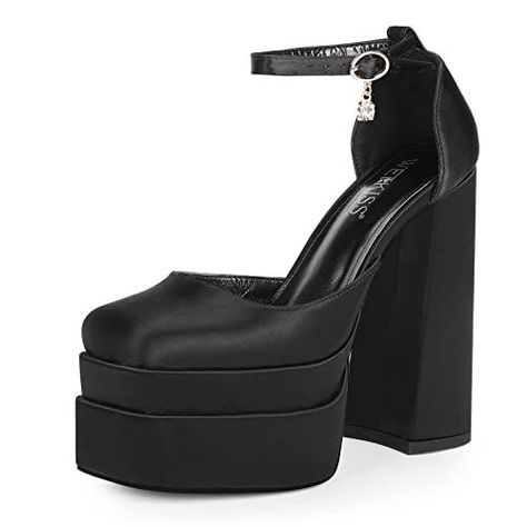 Halloween Costumes For Groups, Costumes For Groups, Platform Heels Black, White Platform Heels, Red Platform Heels, Platform Chunky Heels, Black Cowgirl Boots, Chunky Pumps, Women Halloween Costumes