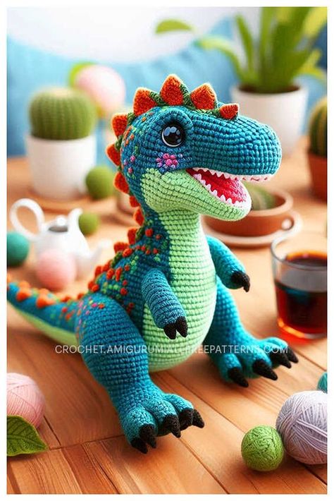 Crochet Dinosaur Amigurumi Free Pattern Crochet Velociraptor Free Pattern, Crochet Stuffed Dinosaur, Crochet Dinosaur Patterns Free, Crochet T Rex Pattern, Trex Crochet Free Pattern, T Rex Crochet Pattern Free, Dinosaur Amigurumi Pattern Free, Dino Crochet Pattern Free, Free Crochet Dinosaur Pattern