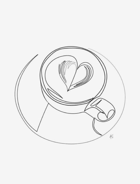 One Line Art Coffee, Coffee Line, Coffee Artwork, Coffee Icon, Graphisches Design, Cappuccino Coffee, Coffee Drawing, Coffee Illustration, One Line Art