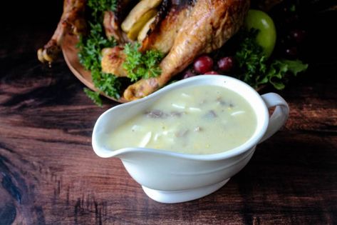 There is nothing better than a good giblet gravy to pull your holiday meal together. This is a simple gravy that a beginner cook can make. Turkey Gravy Recipes, Hen Recipes, Making Gravy, Thanksgiving Food Ideas, Gravy Master, Homemade Turkey Gravy, Giblet Gravy, Turkey Gravy Recipe, Chopped Liver