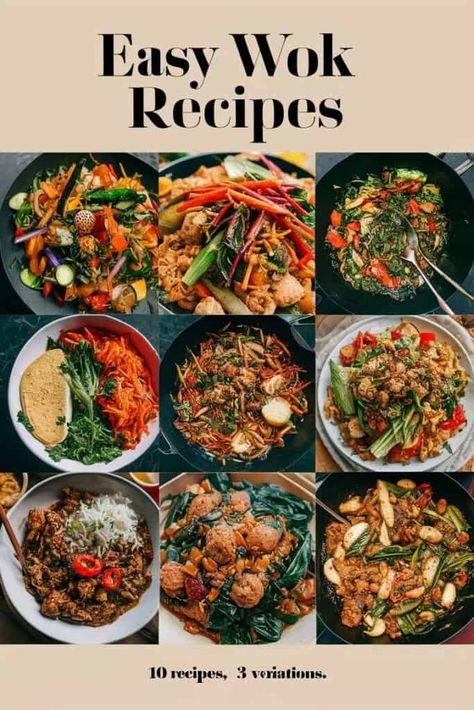 10 Easy Wok Recipes That Will Inspire Your Inner Chef Chinese Food Recipes In Wok, What To Cook In A Wok, Wok Pan Recipes, Things To Make In A Wok, Best Wok Recipes, Recipes For A Wok Pan, Cooking With A Wok, Cast Iron Wok Recipes, Wok Stir Fry Recipes