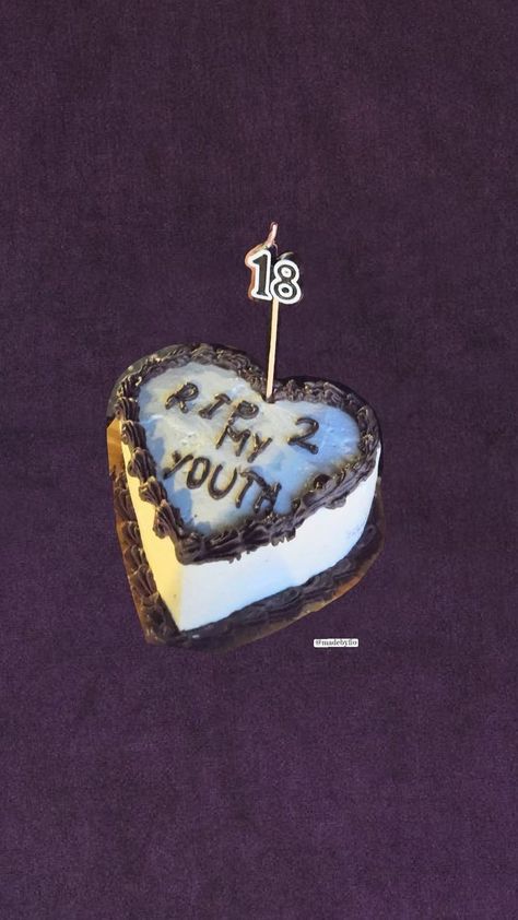 heart-shaped black forest cake • 'RIP 2 My Youth' by The Neighbourhood Black Forest Cake, Forest Cake, Black Forest, Heart Shapes, The Neighbourhood, Birthday Cake, Forest, Cake, Birthday