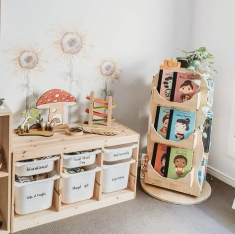 IKEA TROFAST Storage Box Nursery Room Diy, Ikea Nursery Hack, Ikea Trofast Storage, Trofast Ikea, Nursery Hacks, Casa Hobbit, Ikea Hacks Ideas, Ikea Nursery, Play Corner