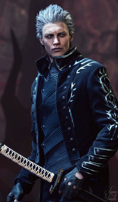 Dmc Vergil, Devil May Cry 4, Vergil Dmc, Dmc 5, Cyberpunk Style, I Love My Wife, Devil May Cry, Video Game Characters, Beautiful Outfits