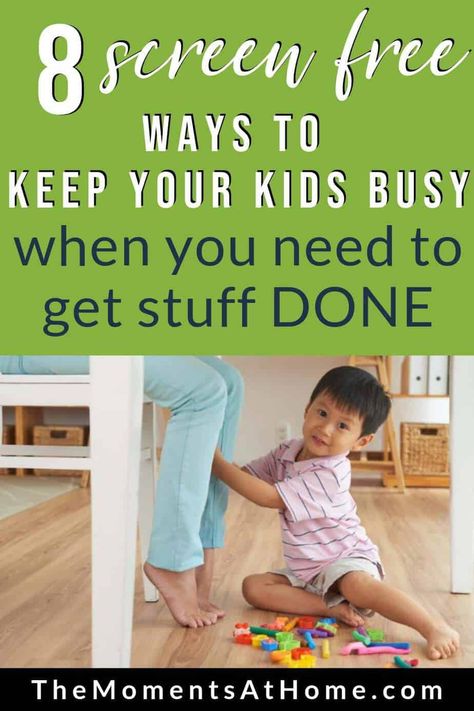 Sometimes you just need to get stuff done at home and keep your kids busy so you can do it without "help." These 8 screen-free, no tech ways are mom-tested and 100% kid approved! | #momhack #kids #fun #WAHM #productivity Winter Activities For Toddlers, Pregnancy Hacks, Motherhood Encouragement, Teen Pregnancy, Get Stuff Done, Bonus Mom, Activities For Toddlers, Parenting Toddlers, Busy Toddler