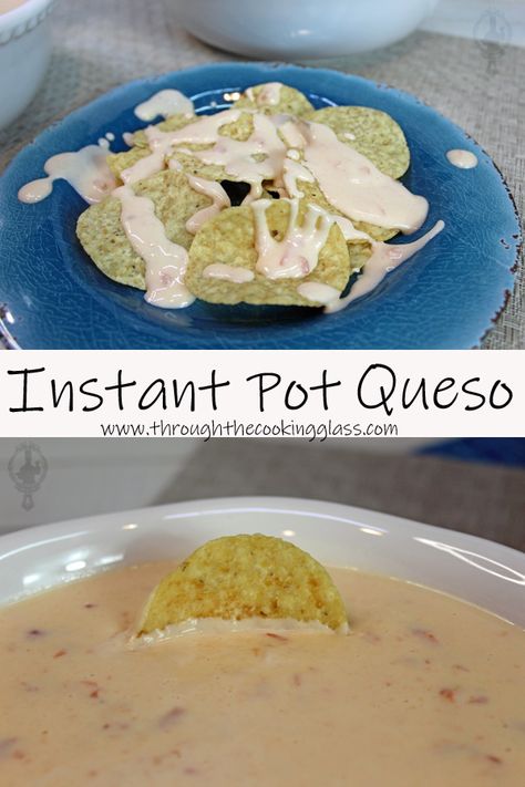 Instant Pot Queso Dip | Through the Cooking Glass Instant Pot Queso Dip, Instant Pot Queso, Cream Cheese Recipes Dip, Burrito Casserole, Queso Dip Recipes, Creamed Onions, Cream Cheese Dips, Queso Dip, Amazing Appetizers