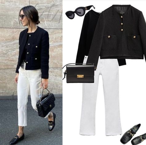 Chanel Inspired Outfit, Tweed Jacket Outfit, How To Have Style, Elegante Y Chic, Classic Style Outfits, Over 60 Fashion, 60 Fashion, Fashion Capsule, Streetwear Casual