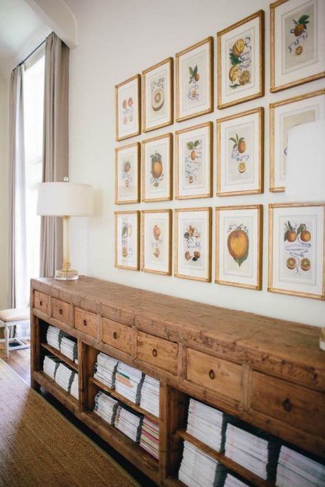 Rustic Storage Cabinets, Long Console, Narrow Console Table, Rustic Storage, Wabi Sabi, Credenza, Interior Inspiration, Interior Designers, The Wall