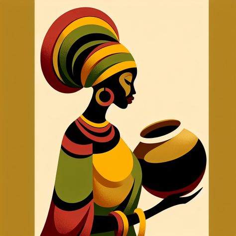 African Women Art Painting, African Poster Design, African Art Paintings Culture, African Drawings, Art Psychology, Africa Art Design, African Women Art, Sailboat Art, Afrique Art