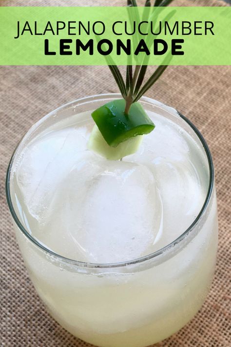 Cucumber Lemonade Recipe, Jalapeno Lemonade, Cucumber Drink, Cucumber Margarita, Cucumber Lemonade, Homemade Margaritas, Faux Leather Shirt, Jalapeno Margarita, Low Calorie Drinks