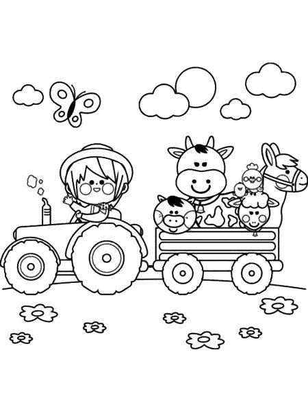 Farm coloring pages Farm Coloring Pages Free Printables, Farm Animal Colouring, Farm For Coloring, Coloring Pages Farm Animals, Farmer Coloring Pages, Farm Scene Coloring Pages, Farm Coloring Pages, Farm Animal Coloring Pages, Farm Preschool