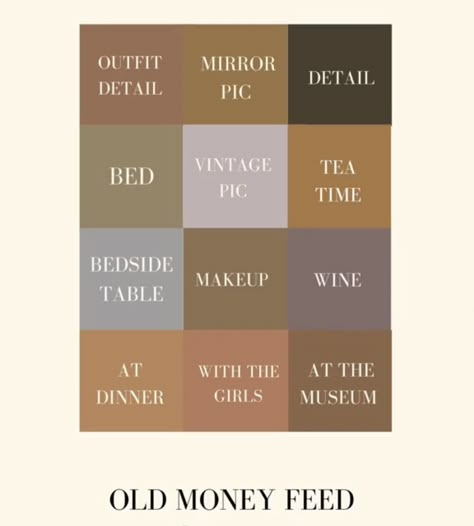 Pinterest Instagram Feed, Old Money Instagram Feed Men, Faceless Instagram Feed, Old Money Ig Feed, Instagram Layout Ideas Theme, Old Money Instagram Feed, Old Money Color Palette, Instagram Feed Organizer, Instagram Feed Tips