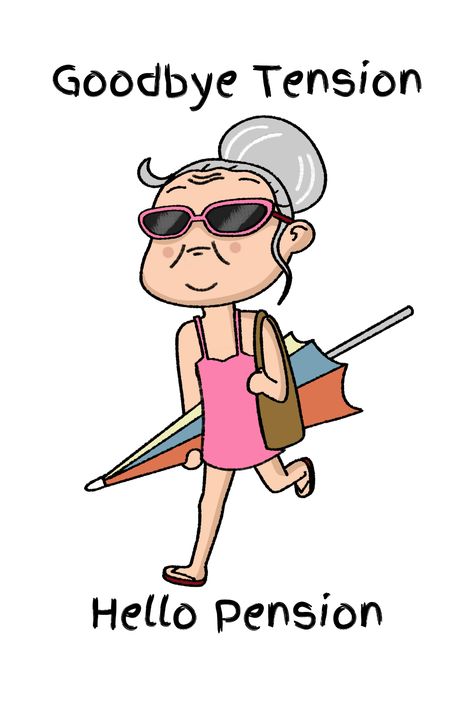 Retirement Quotes Funny Hilarious, Retirement Illustration, Wa Sticker, Goodbye Tension Hello Pension, Happy Retirement Cards, Retirement Quotes Funny, Goodbye Party, Punny Cards, Retirement Quotes