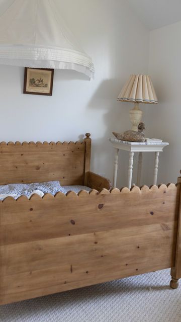 Scalloped Bunk Bed, Toddler Bed Sofa, Scandinavian Toddler Bed, Ikea Leksvik Toddler Bed, Antique Toddler Bed, Vintage Kids Bed, Lindy Dodge, Ikea Extendable Bed, Toddler Bed Diy