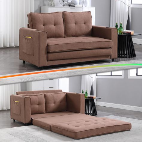 PRICES MAY VARY. Our love seat sleeper bed with 3-in-1 folding modern sofabed can be easily converted into leisure sofas, beds and recliners, and game mats to meet your needs. Fold out couch bed is definitely a good idea for living rooms, home theaters, basements, small rooms, dormitories, apartments, studios and offices. The pull out couch set advantage of three-in-one folding, you can flexibly expand or fold at any time, the folding bed can be used as a sofa when not in use, and you can have a Floor Sofa Bed, Fold Out Couch, Bed Foldable, Sofa Convertible, Loveseat Sleeper Sofa, Beds For Small Spaces, Convertible Couch, Sleeper Couch, Tufted Loveseat