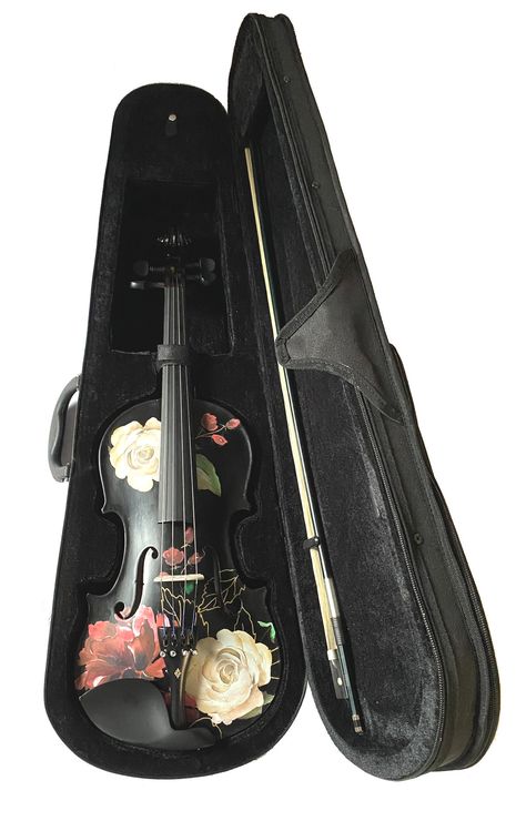 Violin Decoration, Red Violin, Black Violin, Violin Outfit, Cool Violins, Violin Art, Violin Design, Instruments Art, Violin Case