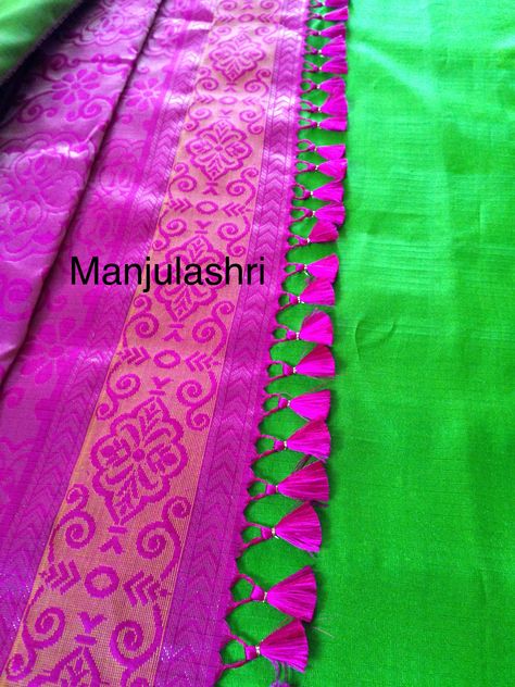 Tussel Designs, Saree Knots, Kuchulu Designs, Saree Kuch, Saree Tassel, Exclusive Blouse Designs, Saree Kuchulu, Blouse Hangings, Saree Kuchu New Designs