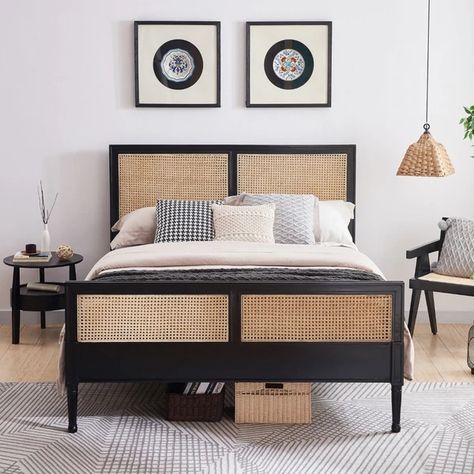 Harbor Bed – Valyou Furniture Full Metal Bed Frame, Rattan Bed Frame, Rattan Bed, Rattan Headboard, Full Size Bed Frame, Queen Size Bed Frames, Twin Bed Frame, Queen Bed Frame, Metal Platform Bed