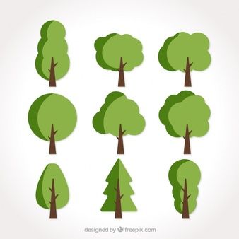 Flat Tree, Cartoon Tree, Tree Cartoon, 달력 디자인, Logo Cartoon, Simple Tree, Tree Icon, Seni Dan Kraf, Photo Mosaic