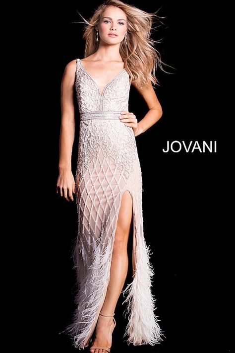 Jovani 55796 Brideshead Revisited, Feather Prom Dress, Fitted Prom Dresses, Jovani Prom, Feather Skirt, Prom Dresses Jovani, Junior Prom Dresses, Jovani Dresses, Unique Prom Dresses