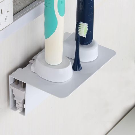 Amazon.com: Electric Toothbrush Holder for Bathroom Wall Mount Storage with Cord Organizer (White) : Home & Kitchen Bathroom Electric Toothbrush Storage, Electric Toothbrush Head Holder, Ceramic Electric Toothbrush Holder, Electric Toothbrush Storage, Wall Mounted Ceramic Toothbrush Holder, White Toothbrush, Wall Mount Storage, Electric Toothbrush Holder, Toothbrush Holders