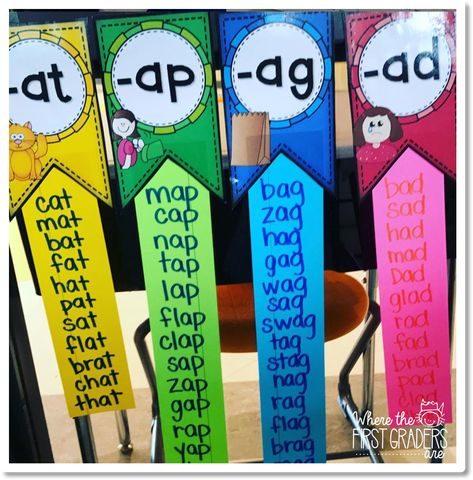 Word Family Anchor Charts Kindergarten, Phonics Notebook, Content Organization, Senior Infants, Kindergarten Decor, Reading Interventionist, And The Mountains Echoed, Homeschooling Kindergarten, Kindergarten Word Families