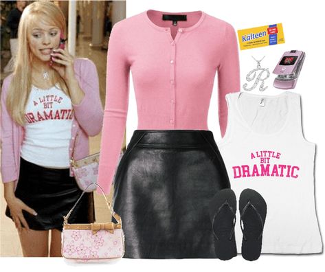 Regina George Skirt, 2000 Birthday Outfit, Regina Halloween Costumes, Regina George Shoes, Pink Halloween Costumes Ideas, Mean Girls Inspo Outfits, How To Dress Like Regina George, Regina George Fits, Mean Girls Cosplay