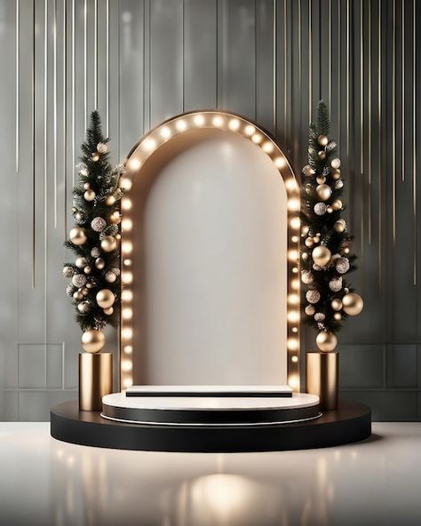 Photo christmas elegant and luxury podiu... | Premium Photo #Freepik #photo Christmas Elegant, Display Mockup, Background Studio, Product Presentation, Webpage Design, Frame Gallery, Photo Frame Gallery, Photo Christmas, About Christmas