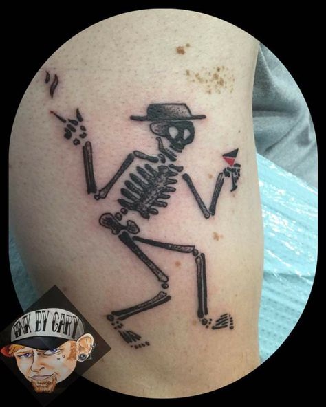 Social Distortion Tattoo, Distortion Tattoo, Skeleton Logo, Punk Tattoo, Social Distortion, Skeleton Tattoos, Female Tattoo Artists, Music Tattoo, Music Tattoos