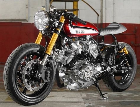 Virago Cafe Racer, Yamaha Cafe Racer, Moto Scrambler, Yamaha Virago, Мотоциклы Cafe Racers, Bobber Custom, Moto Cafe, Cafe Bike, Cafe Racing