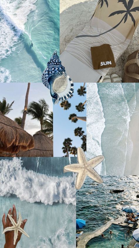 Salty Wallpaper, Beach Aesthetic Wallpaper Collage, Beachy Vibes Aesthetic, Beach Aesthetic Collage, Beachy Wallpapers, Aesthetic Collages, Dark Forest Aesthetic, Picnic Theme, Cute Summer Wallpapers