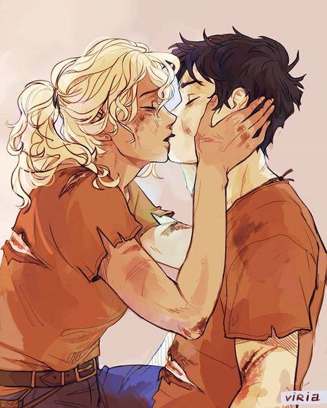 Percabeth Percabeth Fan Art Viria, Percabeth Art, Percabeth In Tartarus, Percabeth Fan Art, Percy Jackson Annabeth Chase, Dragon Oc, Percy Jackson Wallpaper, Zio Rick, Percy And Annabeth