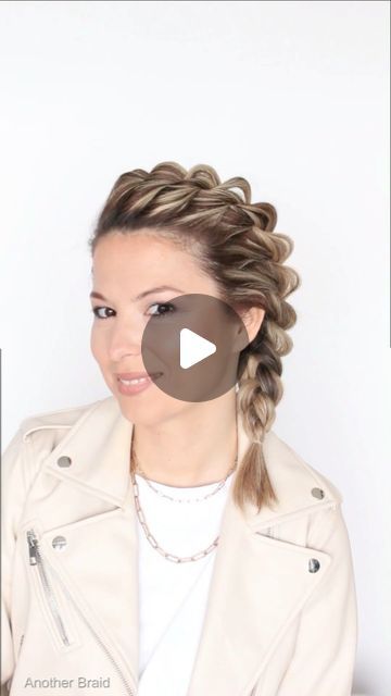 58K views · 2.3K likes | Trendafilka Kirova on Instagram: "Fake a French Braid hack  . Would you try it  . . #dutchbraid #dutchbraidstyle #dutchbraidtutorial #dutchbraids #braidedhairstyles #braidedhair #braidedhalfup" Side French Braid Short Hair, Faux Dutch Braid Tutorial, How To Do Half Up Half Down French Braid, French Braid Tool Tutorial, Cheat French Braid, French Braid Hack, Durch Braid Tutorial Step By Step, Braid Hack, French Braid Short Hair