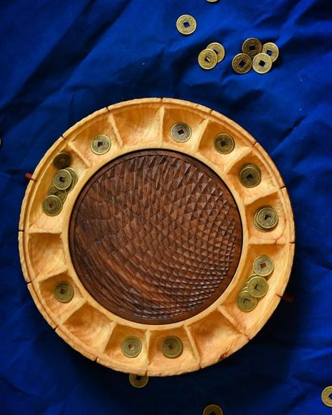 Mancala Game Aesthetic, Mancala Board Diy, Mancala Board, Mancala Game, Dragon Box, Traditional Toys, Chip Carving, Game Boards, Pottery Inspo