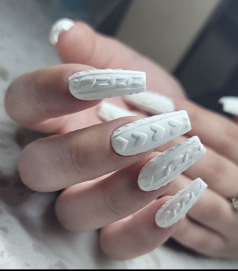 Nail Designs For Winter, Pink Christmas Nails, Diy Acrylic Nails, Nail Art For Beginners, Long Nail Designs, Sweater Nails, Nail Designs Valentines, White Nail Designs, Best Nail Art