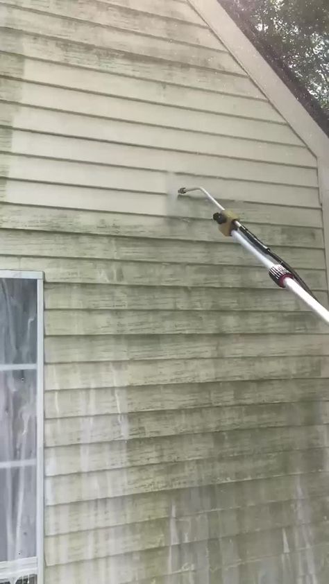 Power Washing a House. Power Washing House, Power Washing Business, Pressure Washing Business, Car And House, Simmer Pots, Langley Bc, Pressure Washing Services, Funny Puppies, Power Washing